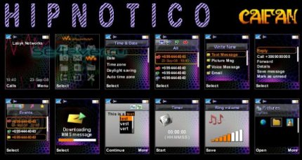 Hipnotico - Theme & Flash Menu For Sony Ericsson [128x160]