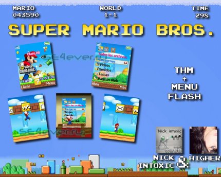 Super Mario Bros - Theme & Flash Menu For SE [128x160]