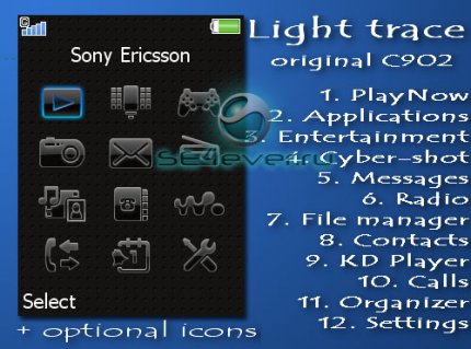 Light Trace -    Sony Ericsson 810, K800, K790