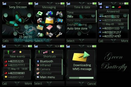 Green Butterfly -   Sony Ericsson [320x240]