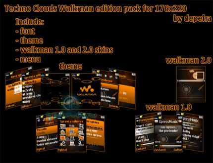 Techno Clouds Walkman Edition Pack 176x220