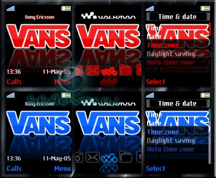 Vans -  Theme + Flash Menu for Sony Ericsson [176x220]