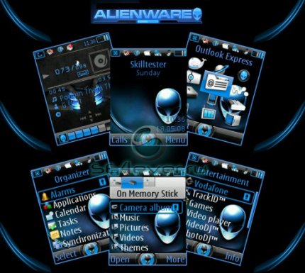 AlienWare - Theme [176x220] & Menu Icons for Sony Ericsson K550/W610