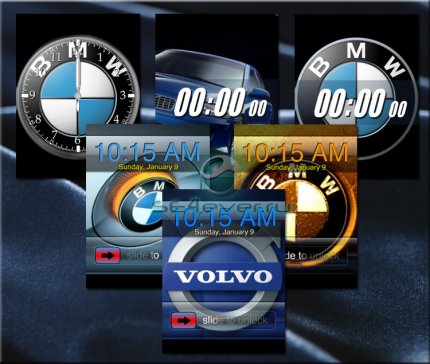 Cars Clocks  - 6 Flash wallpapers for Sony Ericsson [320x240]