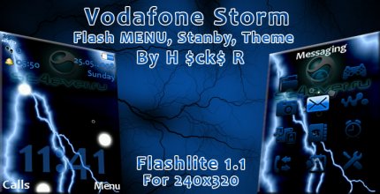Vodafone Storm - Flash Theme (menu & standby) for Sony Ericsson [240x320]