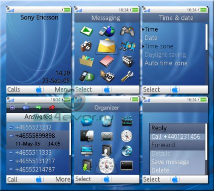 MasOX - Theme [320x240] & Menu Icons  for Sony Ericsson K790, K800, K810