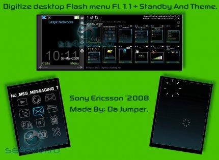 Digitize  - Flash Theme (menu & standby) for Sony Ericsson [240x320]