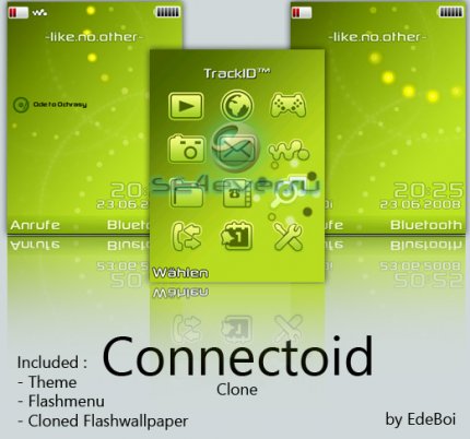 Connectoid Clone - Flash Theme (menu & standby) for Sony Ericsson [240x320]