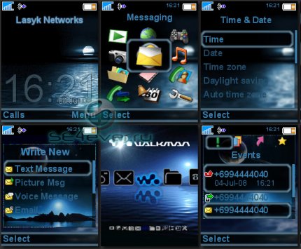 Moon -   Flash menu  Sony Ericsson [176x220]