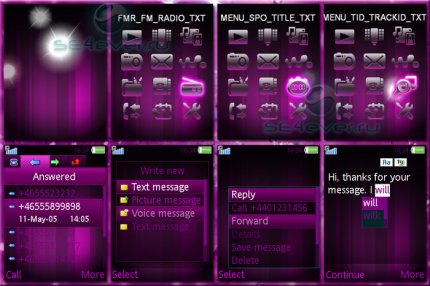 Pink Carpet - Flash Theme (menu & standby) for Sony Ericsson [320x240]