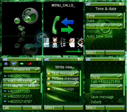 Lava SE - Flash Theme (menu & standby) for Sony Ericsson [320x240]