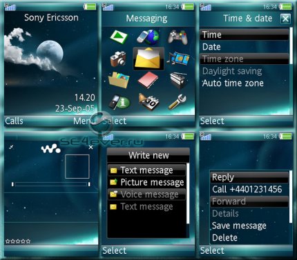 Moon OSm - Theme + Skin Walkman 2.0 for Sony Ericsson [320x240]