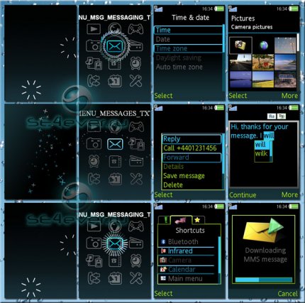 Digitize vs aperture - 3 Flash Themes (menu & standby) for Sony Ericsson