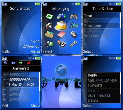 PSP Blue -   Flash Menu  Sony Ericsson [320x240]