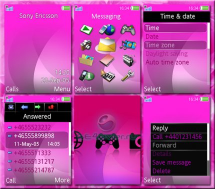 PSP Pink -   Flash Menu  Sony Ericsson [320x240]