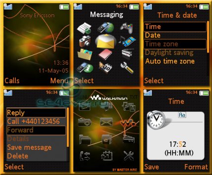 Orange Flash -   Flash Menu  Sony Ericsson [176x220]