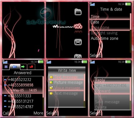 Simplee - Flash Theme (menu & standby) for Sony Ericsson [320x240]