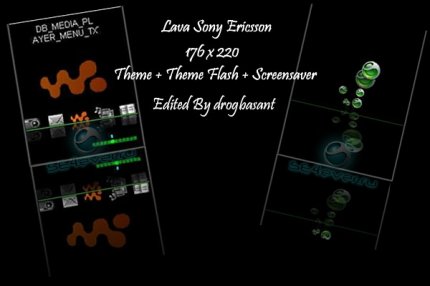 Lava SE - Flash Theme (menu & standby) for Sony Ericsson [176x220]