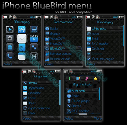 iPhone BlueBird - Icon Pack for SE [320x240]