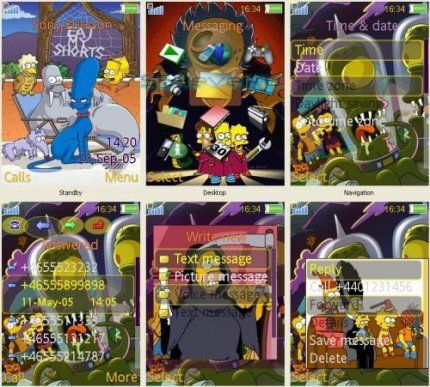 Simpsons Halloween -   Sony Ericsson (240x320)