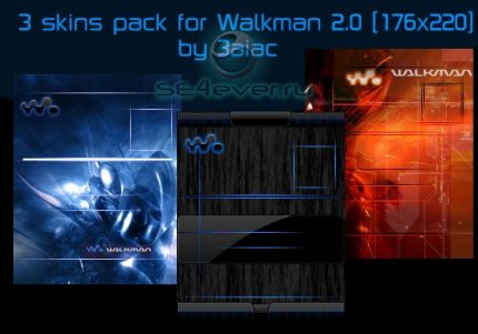 3 skins pack - Skin for Walkman 2.0 Sony Ericsson [176x220] 