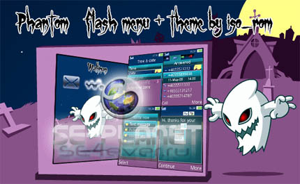 Phantom - Theme & Flash Menu For Sony Ericsson [128x160]