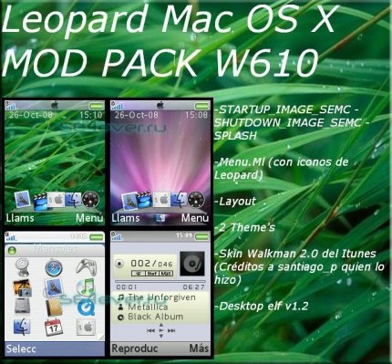 Leopard Mac OS X MOD PACK For SE [176x220]