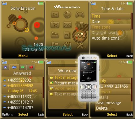 Bronzy - Flash Theme 2.0 for Sony Ericsson [240x320]
