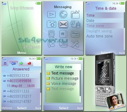 Whisper - Flash Theme 2.1 for Sony Ericsson [240x320]