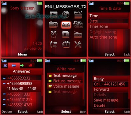 Red Carpet - Flash Theme 2.0 for Sony Ericsson [240x320]