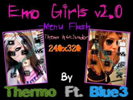 Emo Girls v2.0 - Theme & Flash Menu For SE [320x240]