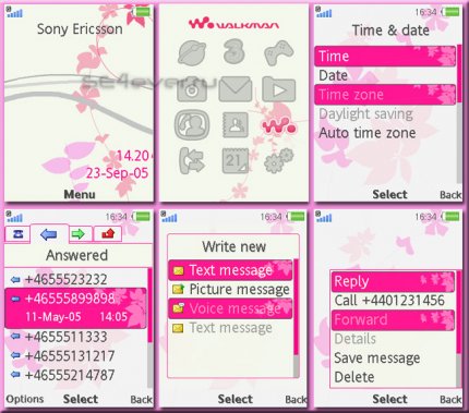 Female Lines - Flash Theme 2.0 for Sony Ericsson [240x320]