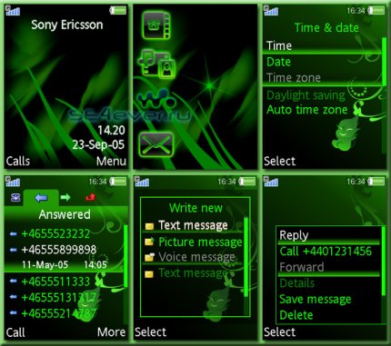 Toxic Rain - Flash Theme for Sony Ericsson [320x240]