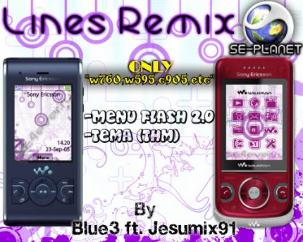 Lines Remix - Flash Theme 2.1 for Sony Ericsson [240x320]
