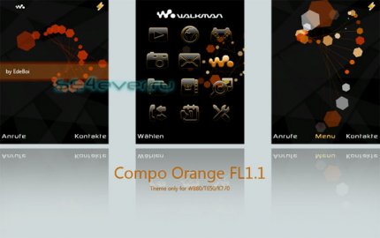 Compo Orange FL1.1 - Flash Theme for Sony Ericsson [320x240]