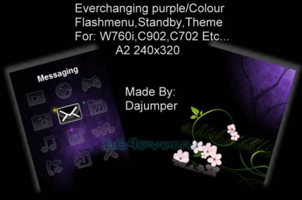 Everchanging Purple - Flash Theme 2.1 for Sony Ericsson