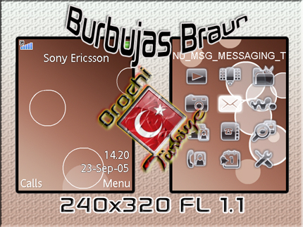 Burbujas Braun - Flash Theme 1.1 for Sony Ericsson 240x320 