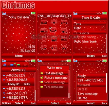 Chrixmas - Theme & Flash Menu 2.0 for Sony Ericsson 240x320
