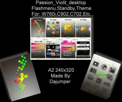 Passion Violit - Flash Theme 2.1 for Sony Ericsson 