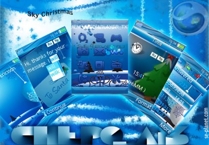 Sky Christmas - Theme & Flash Menu 1.1 for Sony Ericsson 240x320  176xx20