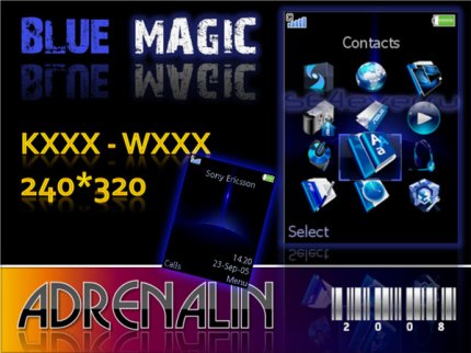 BLUE MAGIC - Menu & Theme For SE 240x320