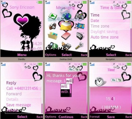 Pink Love -   Sony Ericsson 240x320
