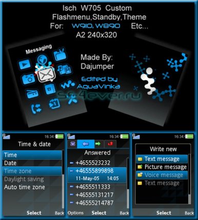 Isch W705 Custom - Flash Theme 2.0 for Sony Ericsson 240x320