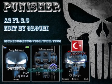 Punisher Blue - Flash Theme 2.0 for Sony Ericsson