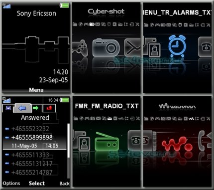 Glassy Multicolor - Flash Themes Pack 2.0 for Sony Ericsson
