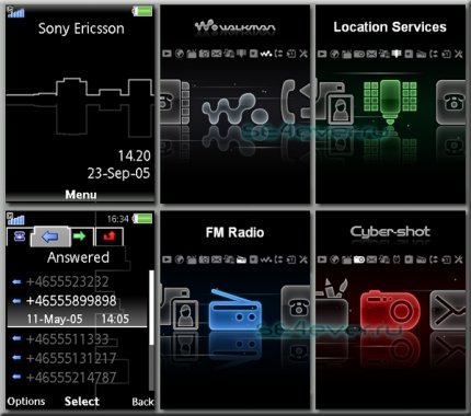 Glassy Multicolor - Flash Themes Pack 2.1 for Sony Ericsson