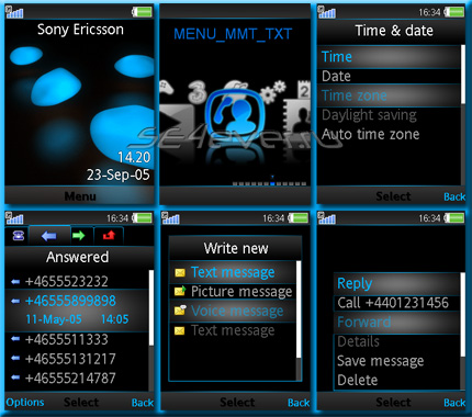 Active Blue - Flash Theme 2.0 for Sony Ericsson