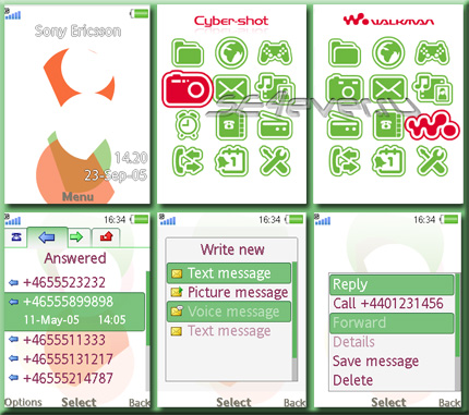 Color GRed - Flash Theme 2.0 for Sony Ericsson 240x320