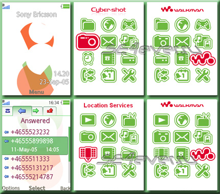 Color GRed - Flash Theme 2.1 for Sony Ericsson