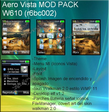 Aero Vista MOD PACK For W610 R6BC002